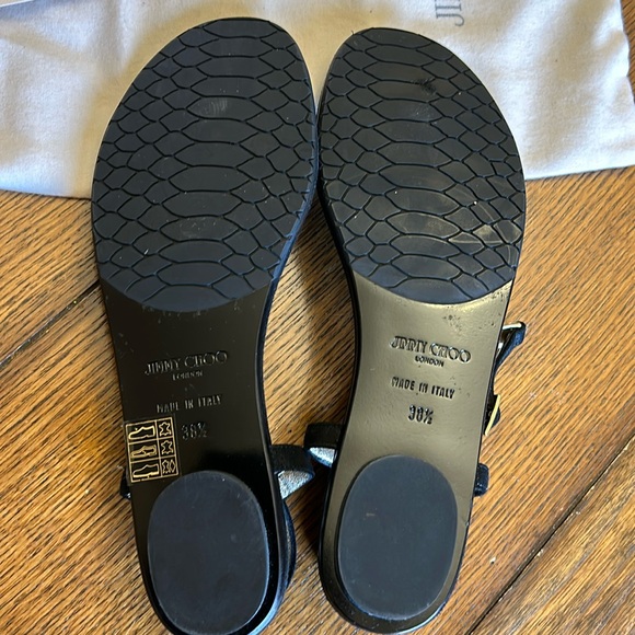 NIB Jimmy Choo Shimmer Suede/Crystal Sandal - Picture 4 of 7